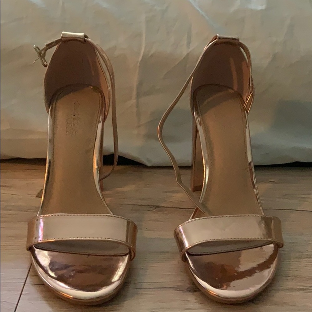 Rose Gold Block Heels